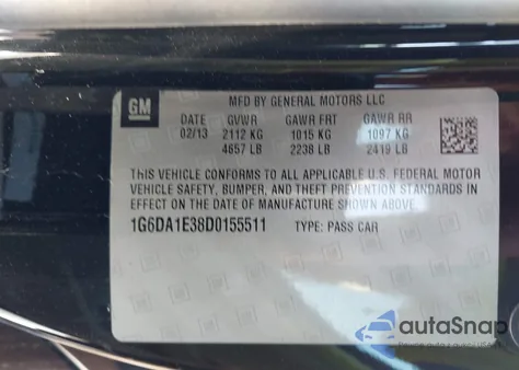2013 Cadillac Cts Standard from USA, damaged, VIN 1G6DA1E38D0155511